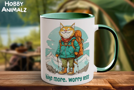 Cat Hiker Mug