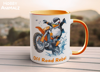 Penguin Dirt Biker Mug