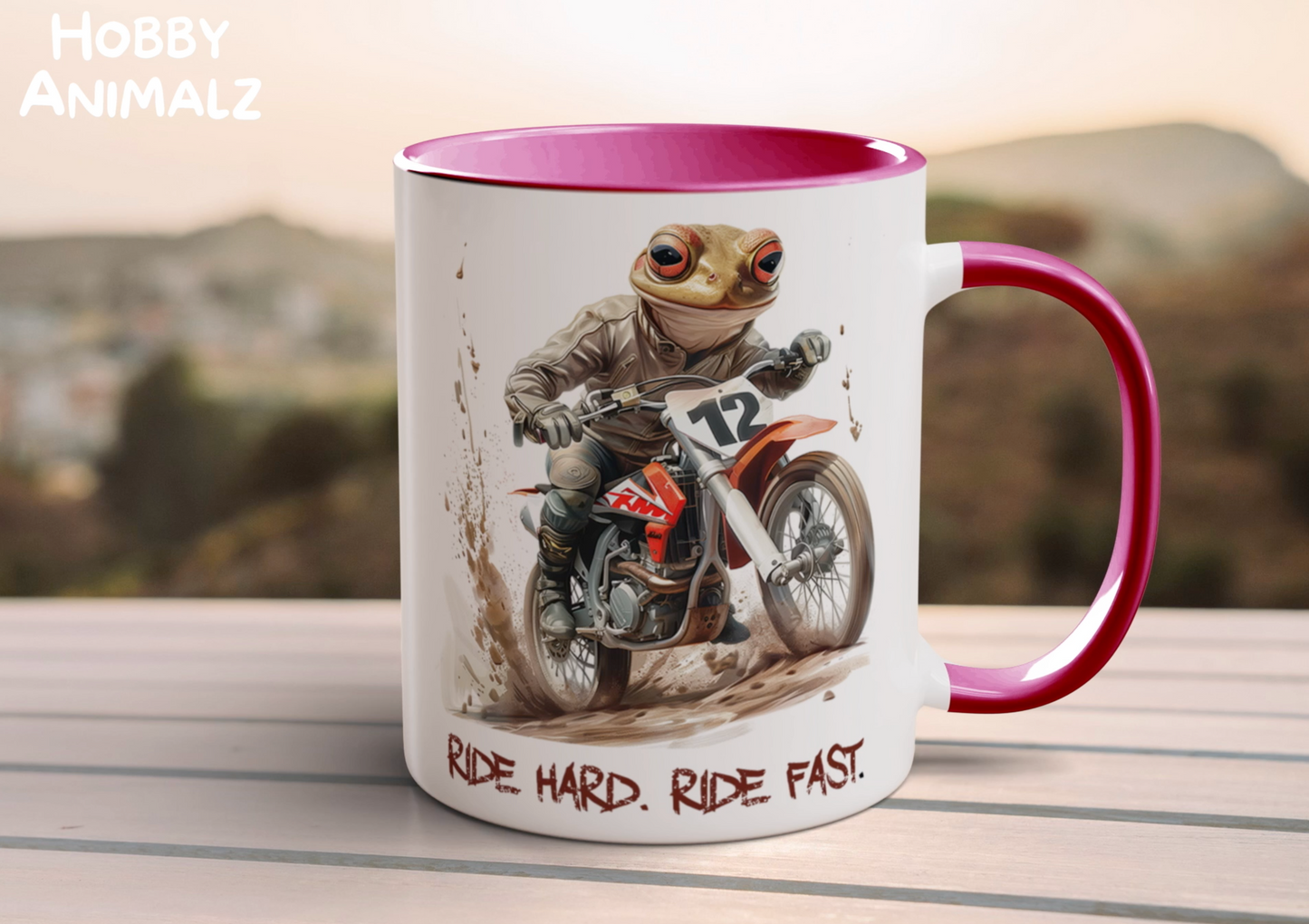 Frog Dirt Biker Mug