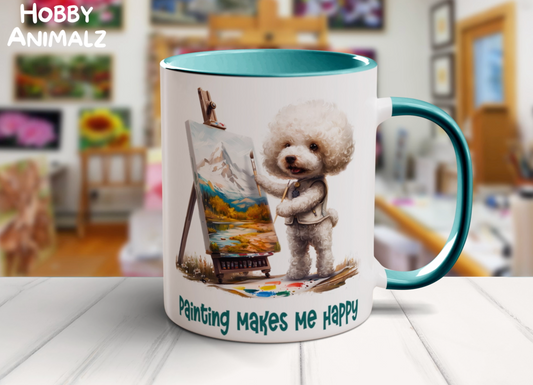 Poodle Artist Mug