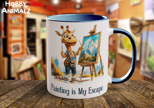 Giraffe Artist Mug