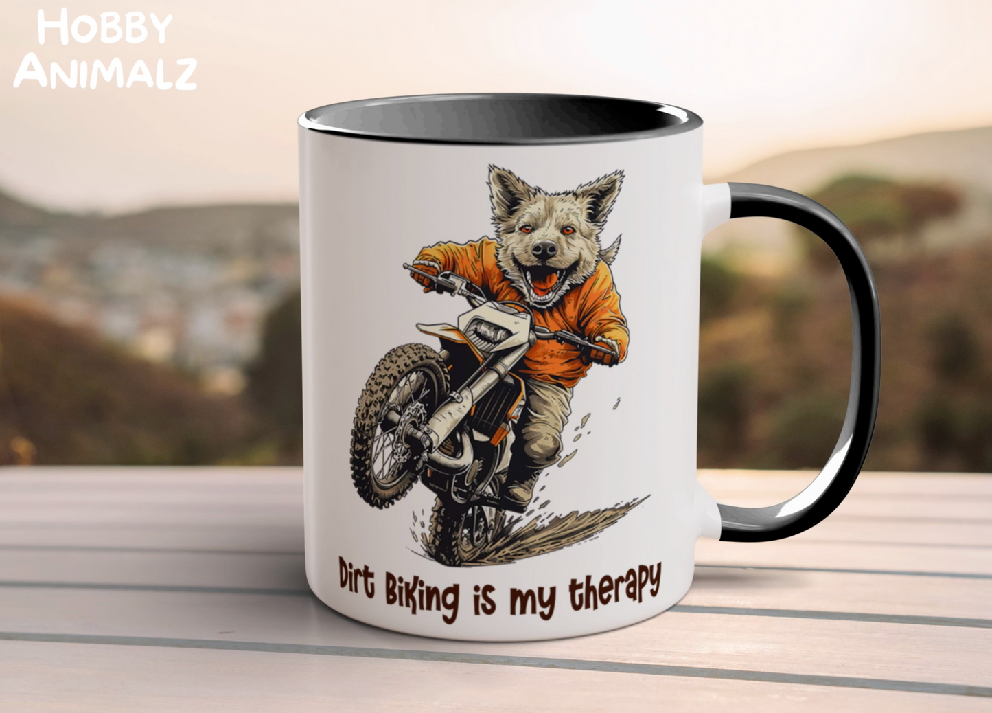 Wolf Dirt Biker Mug