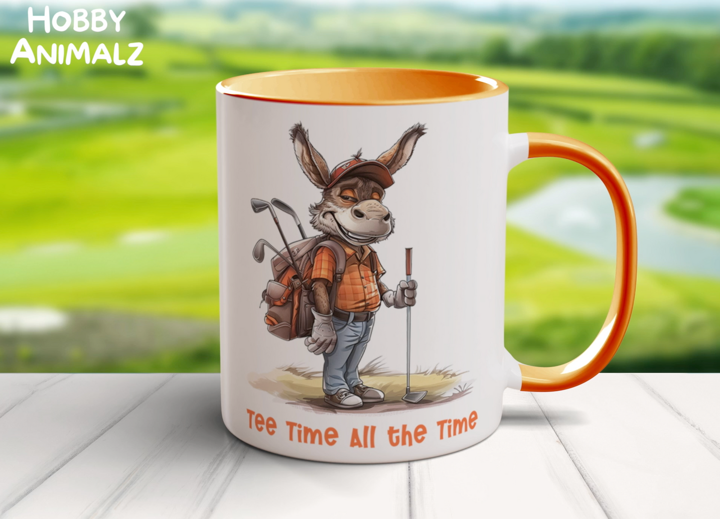 Donkey Golfing Mug