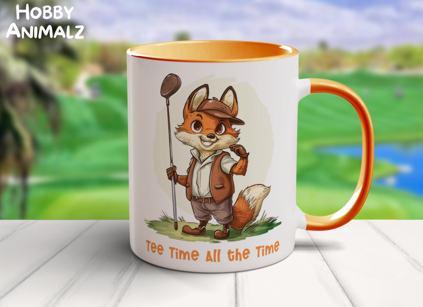 Fox Golfer Mug