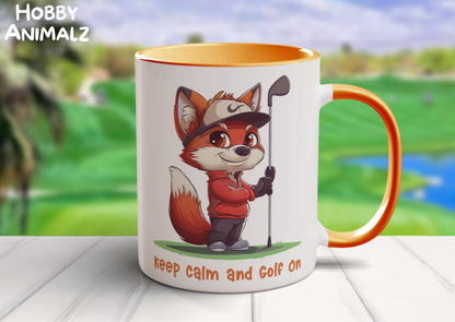 Fox Golfer Mug