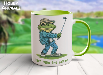 Frog Golfer Mug