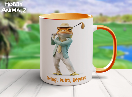 Frog Golfer Mug