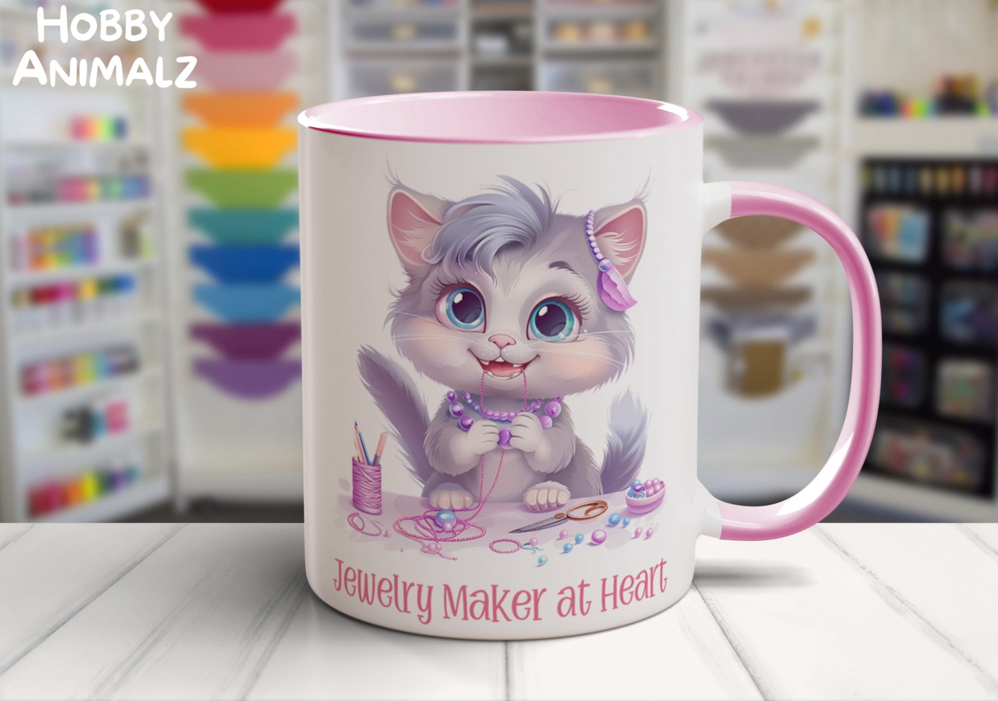 Kitty Cat Jewelry Maker Mug