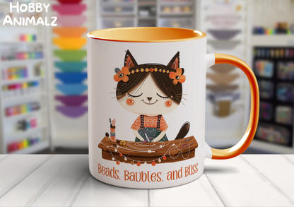 Kitty Cat Jewelry Making Mug