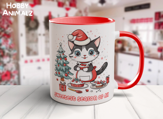 Cat Christmas Baker Mug