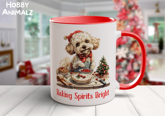 Poodle Christmas Baker Mug