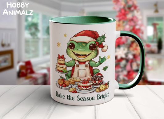 Frog Christmas Baker Mug