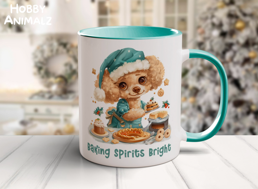 Poodle Christmas Baker Mug