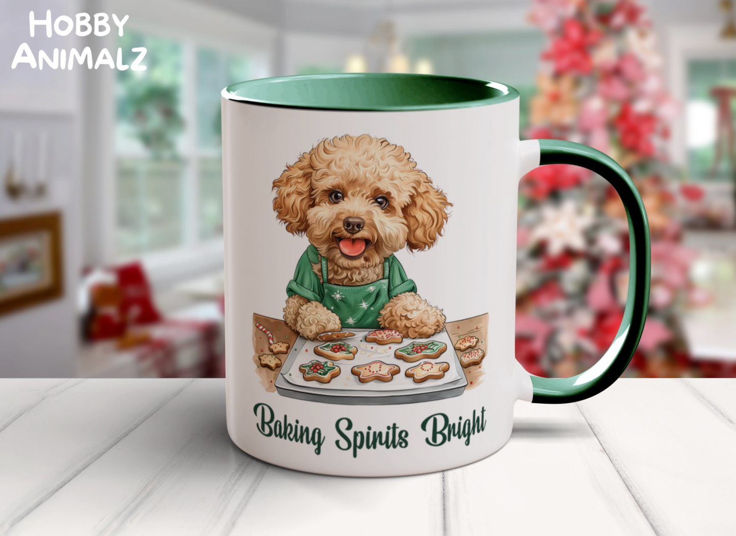 Poodle Christmas Baker Mug