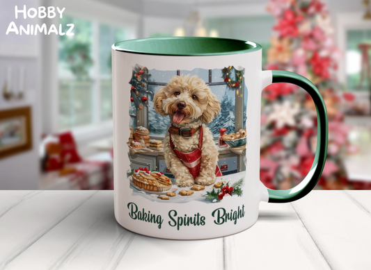 Poodle Christmas Baker Mug