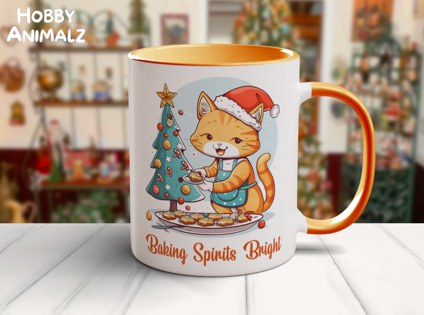 Cat Christmas Baker Mug