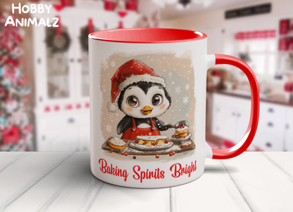 Penguin Christmas Baker Mug