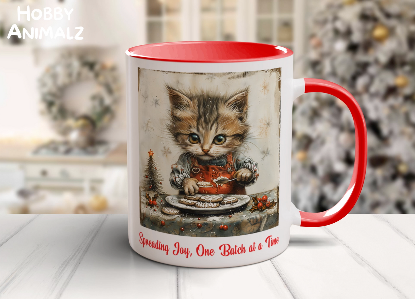 Cat Christmas Baker Mug