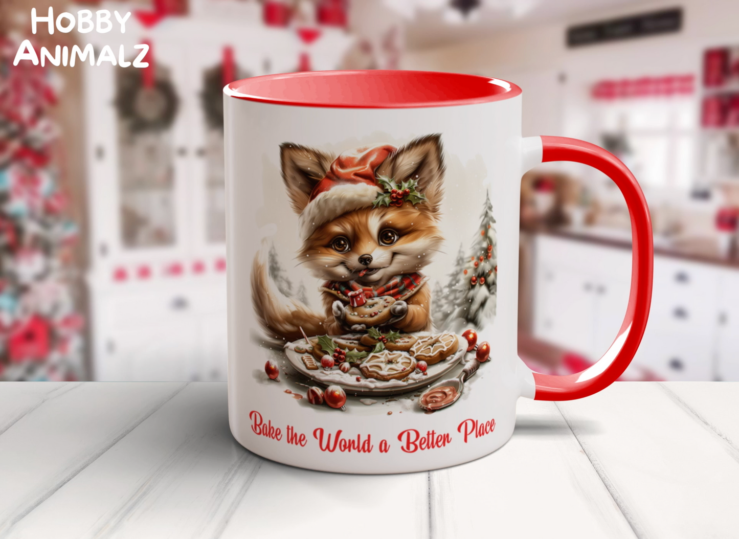 Fox Christmas Baker Mug