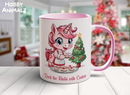 Unicorn Christmas Baker Mug