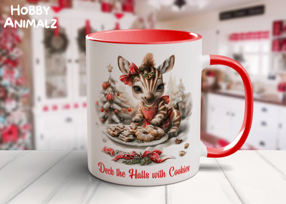 Zebra Christmas Baker Mug