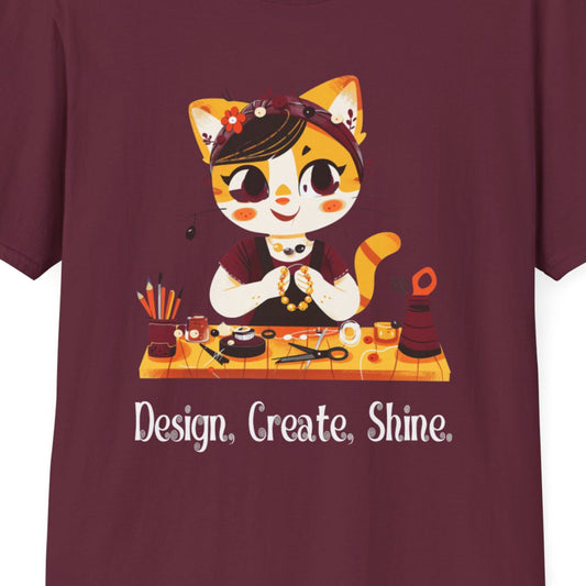 Cat Jewelry Making Softstyle T-Shirt