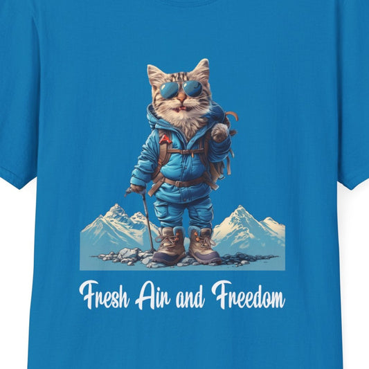 Cat Hiker Softstyle T-Shirt