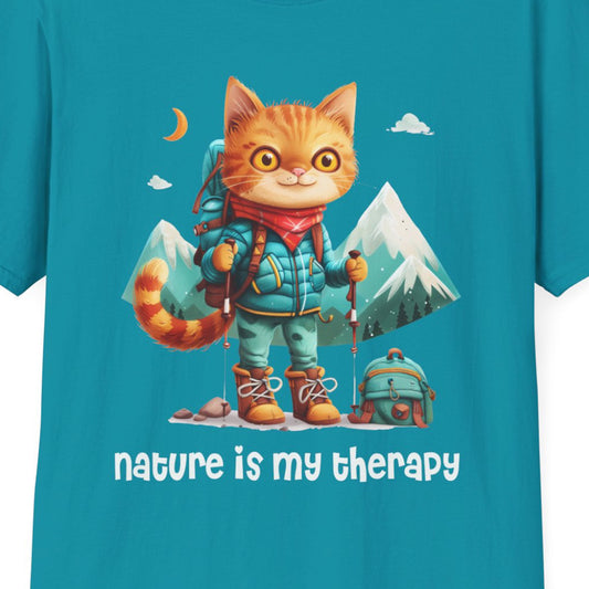 Cat Hiker Softstyle T-Shirt