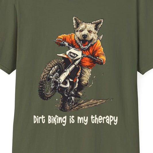 Dog Dirt Biker Softstyle T-Shirt