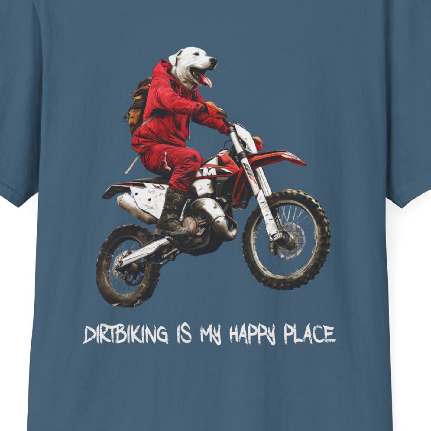 Dog Dirtbiker Softstyle T-Shirt