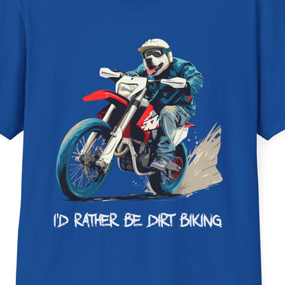 Dog Dirt Biker Softstyle T-Shirt