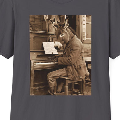 Vintage Western Donkey Piano Softstyle T-Shirt