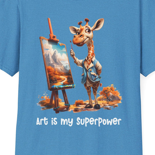 Giraffe Artist Softstyle T-Shirt