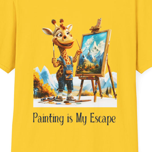 Giraffe Painter Softstyle T-Shirt