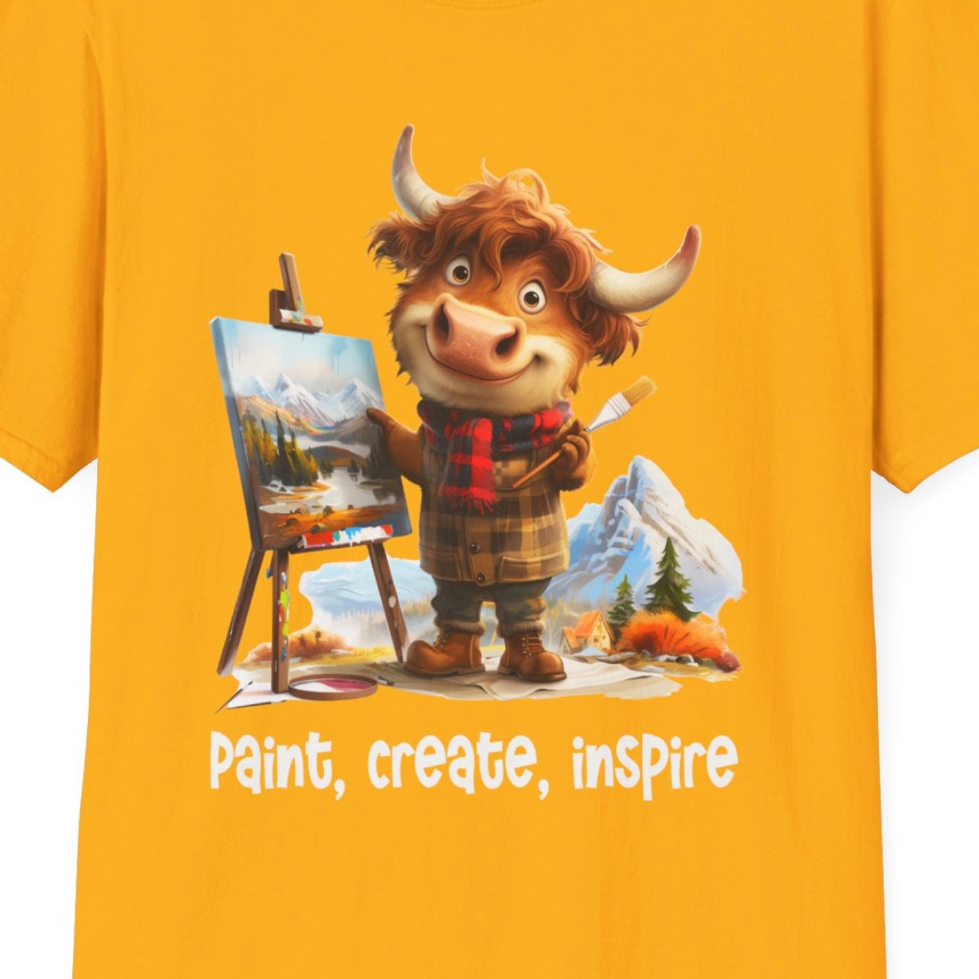 Highland Cow Artist Softstyle T-Shirt