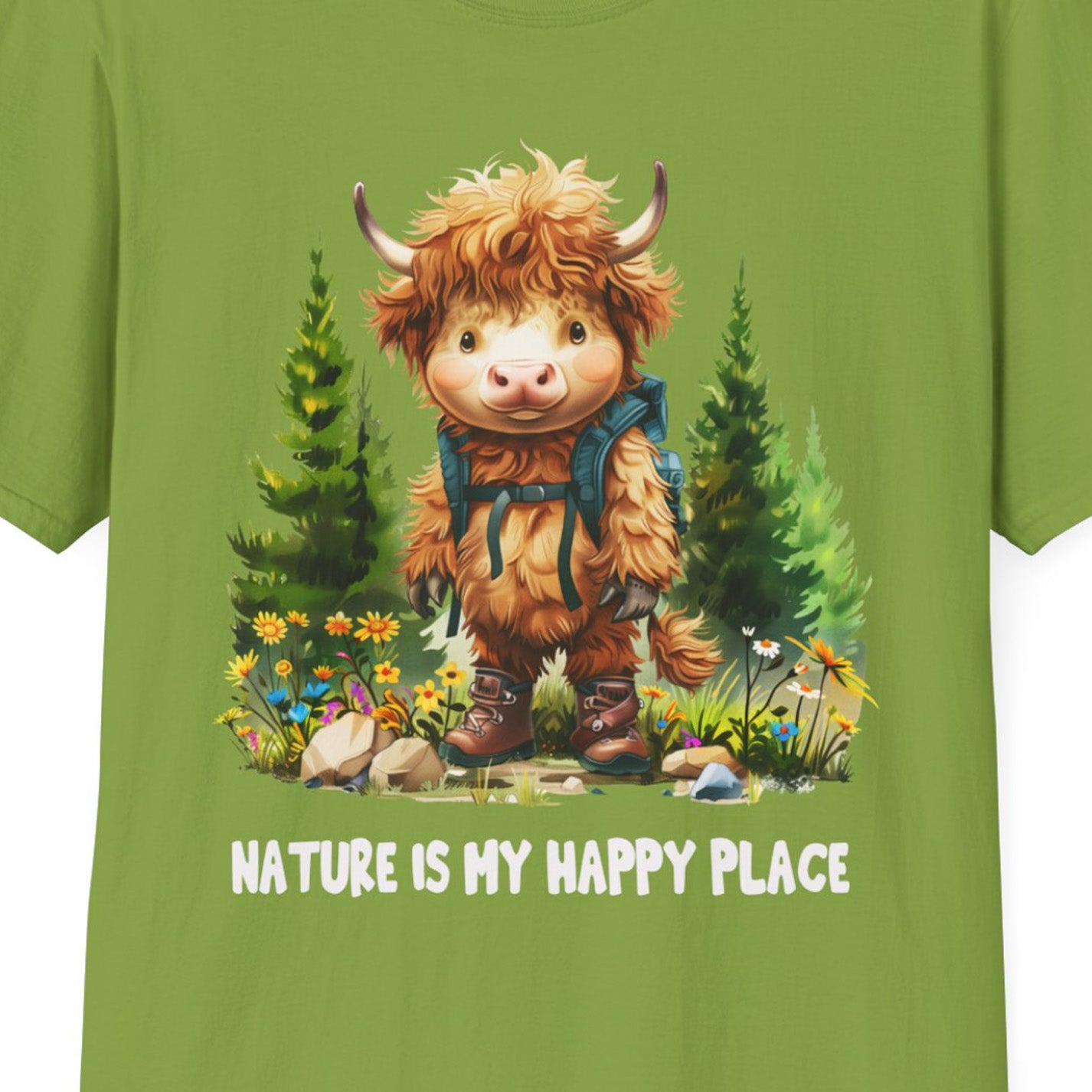 Highland Cow Hiker Softstyle T-Shirt