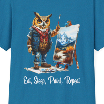 Owl Painter Softstyle T-Shirt