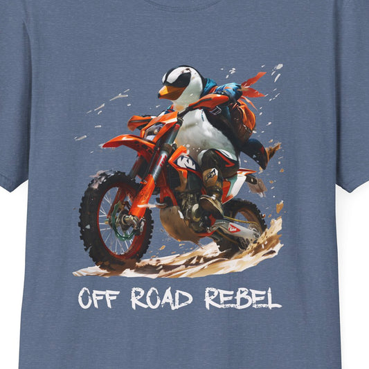 Penguin Dirt Biker Softstyle T-Shirt