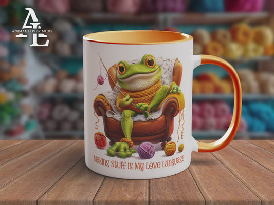 Frog Crocheter Mug