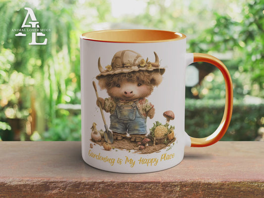 Highland Cow Gardener Mug