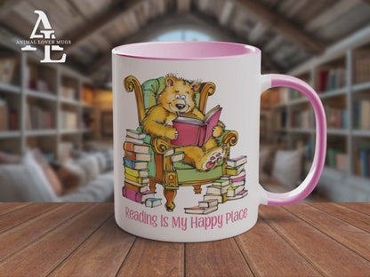 Bear Reading Books Mug