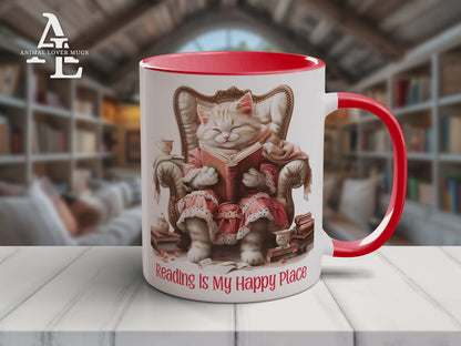 Cat Reading Mug