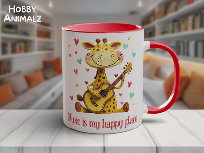 Giraffe Musician Mug