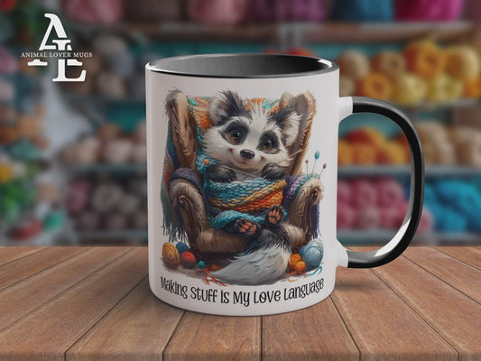 Skunk Knitter Mug