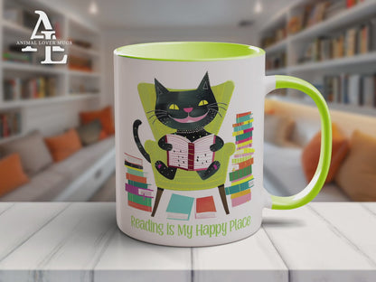 Cat Reading Mug