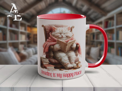 Cat Reading Mug