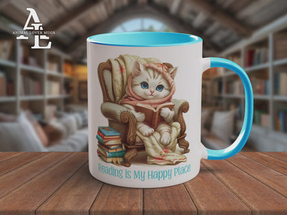 Cat Reading Mug