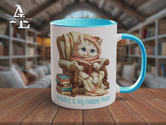 Cat Reading Mug