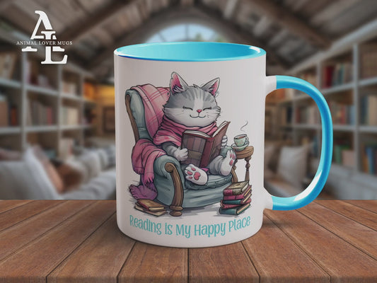 Cat Reading Mug