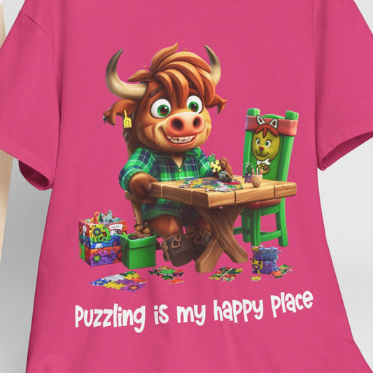 Highland Cow Puzzler Tee